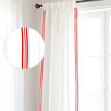 400TC Cotton Sateen Classic Embroidery Cotton Curtain (Set Of 2)