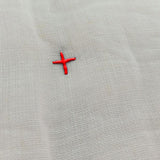 Plus-Stitch Linen Bed Coverlet