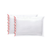 Ashley 400TC Cotton Traingle Embroidery Sateen Solid Pillowcases (Set Of 2)