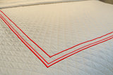 Classic Border Diamond Knitted Cotton Coverlet