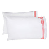 Smart Border 400TC Cotton Embroidery Sateen Solid Pillowcases (Set Of 2)