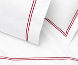 Cotton Flat Sheet - Line Embroidery