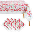 Printed Tablecloths and Napkin set - cotton
