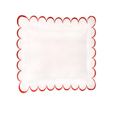 Allena 400TC Cotton Scallop Embroidery Sateen Solid Euro Sham