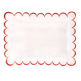 Allena 400TC Cotton Scallop Embroidery Sateen Solid Pillow Sham