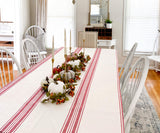 Red Striped Tablecloth