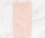 Red Linen Striped Napkins