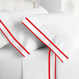 400TC Embroidery & Border Cotton Sateen Solid Sheet set