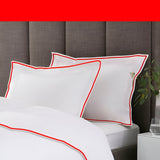 400TC Embroidery Cotton Sateen Solid Duvet Cover Set