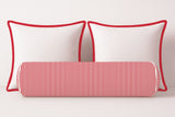 Ticking Stripe Velvet Bolster Pillow Cover