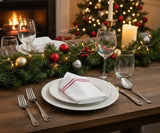Red Double Line Embroidery Napkins