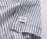 Navy Blue Pinstripe Linen Napkins - Set of 4, 8 & More