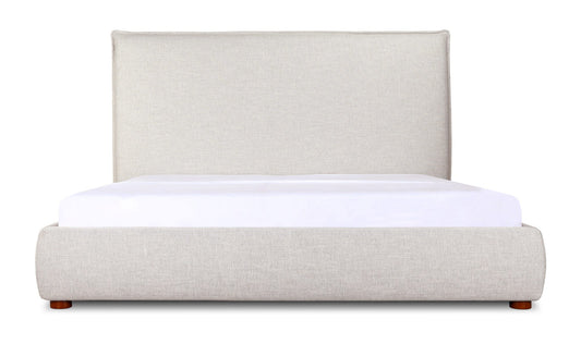 Luzon King Bed Tall Headboard Light Grey