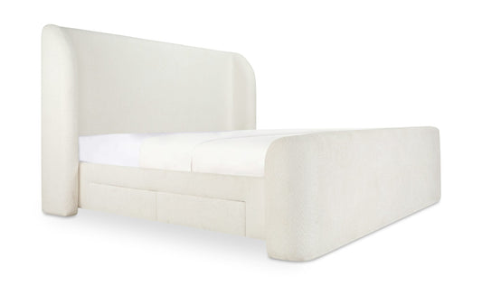 Sophia King Storage Bed Cream