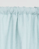 Rod pocket linen curtain panel (1 pcs) in Dusty blue