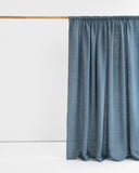 Gray blue wide medium weight linen fabric