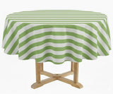 Cotton Striped Tablecloth - Round
