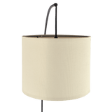Royal 3-Arm Metal Arc Floor Lamp, Oil Rubbed Bonze with Linen Shade, 4 way Rotary Switch