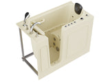 ANZZI Coupe Series 26 in. x 53 in. Left Drain Quick Fill Walk-In Whirlpool Tub in Biscuit