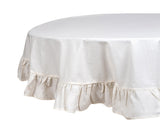 Round Ruffled Tablecloth