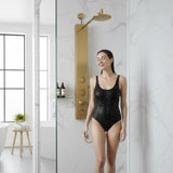 Beverly Series 43 in. 3-Jetted Shower Tower with Heavy Rain Shower and Body Jets and Spray Wand