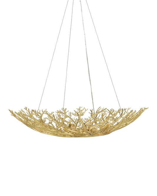 Sea Fan Gold Bowl Chandelier