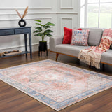Rosman Distressed Washable Area Rug