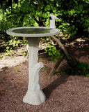 Faux Bois Large Bird Bath