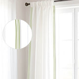 400TC Cotton Sateen Classic Embroidery Cotton Curtain (Set Of 2)