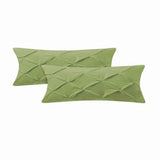 400TC Cotton Sateen Solid Pintuck Body Pillowcases (Set Of 2)