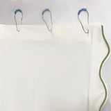 Scallop Embroidery Shower Cotton Curtain