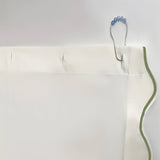 Scallop Embroidery Shower Cotton Curtain