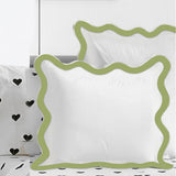 400TC Applique Scalloped Embroidery Cotton Euro Sham