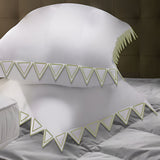 Ashley 400TC Cotton Traingle Embroidery Sateen Solid Euro Pillow Sham