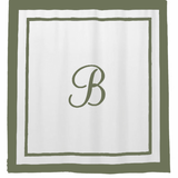 Border Frame Cotton Shower Curtain