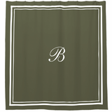 Classic Border Frame Cotton Shower Curtain