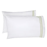 Smart Border 400TC Cotton Embroidery Sateen Solid Pillowcases (Set Of 2)