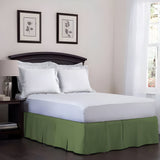 400TC Cotton Sateen Velcro Detachable Pleated Bed Skirt
