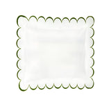 Allena 400TC Cotton Scallop Embroidery Sateen Solid Euro Sham