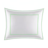 400TC Edge Embroidery & Double Border Cotton Sateen Solid Pillow Sham
