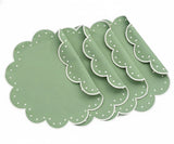 Placemats Round - Scallop Placemat Washable