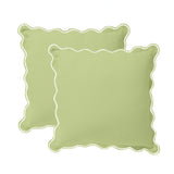 400TC Luxurious Scallop Embroidery Cotton Euro Sham