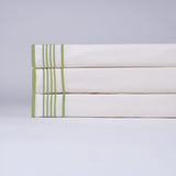 Smart Border 400TC Cotton Embroidery Sateen Solid Sheet Set