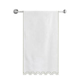 Zig & Zag U Shape Embroidered Bath Towels (Set of 2)