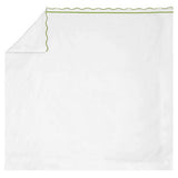 400TC Cotton Scallop Embroidery & Border Sateen Solid Top Sheet