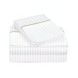 400TC Single Embroidery Sateen Stripe Cotton Sheet Set