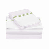 500TC Cotton Double Embroidery Sateen Solid Sheet Set