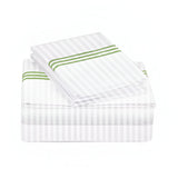 400TC Triple Embroidery Sateen Stripe Cotton Sheet Set