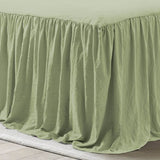 400TC Cotton Sateen Solid Ruffle Bedspread Set