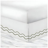 400TC Cotton Double Wavy Embroidered Tailored Bed Skirt